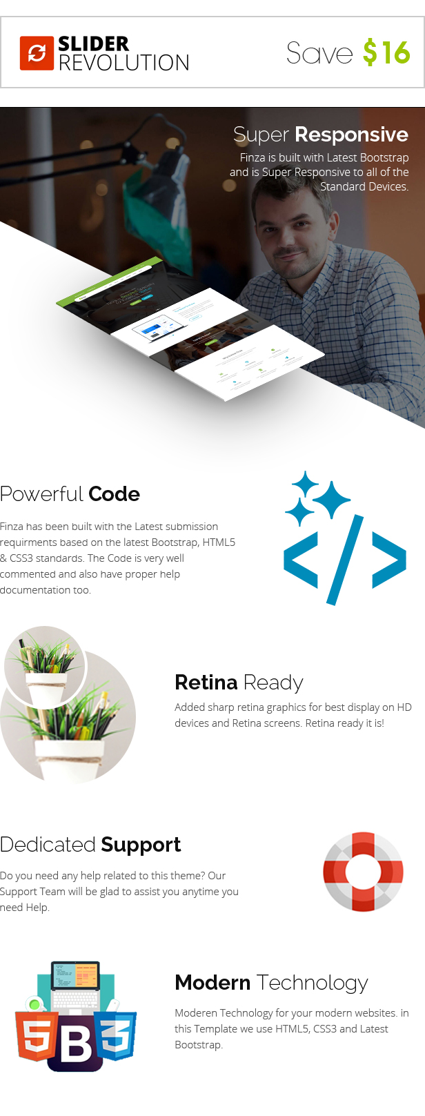 Finza - One Page Parallax