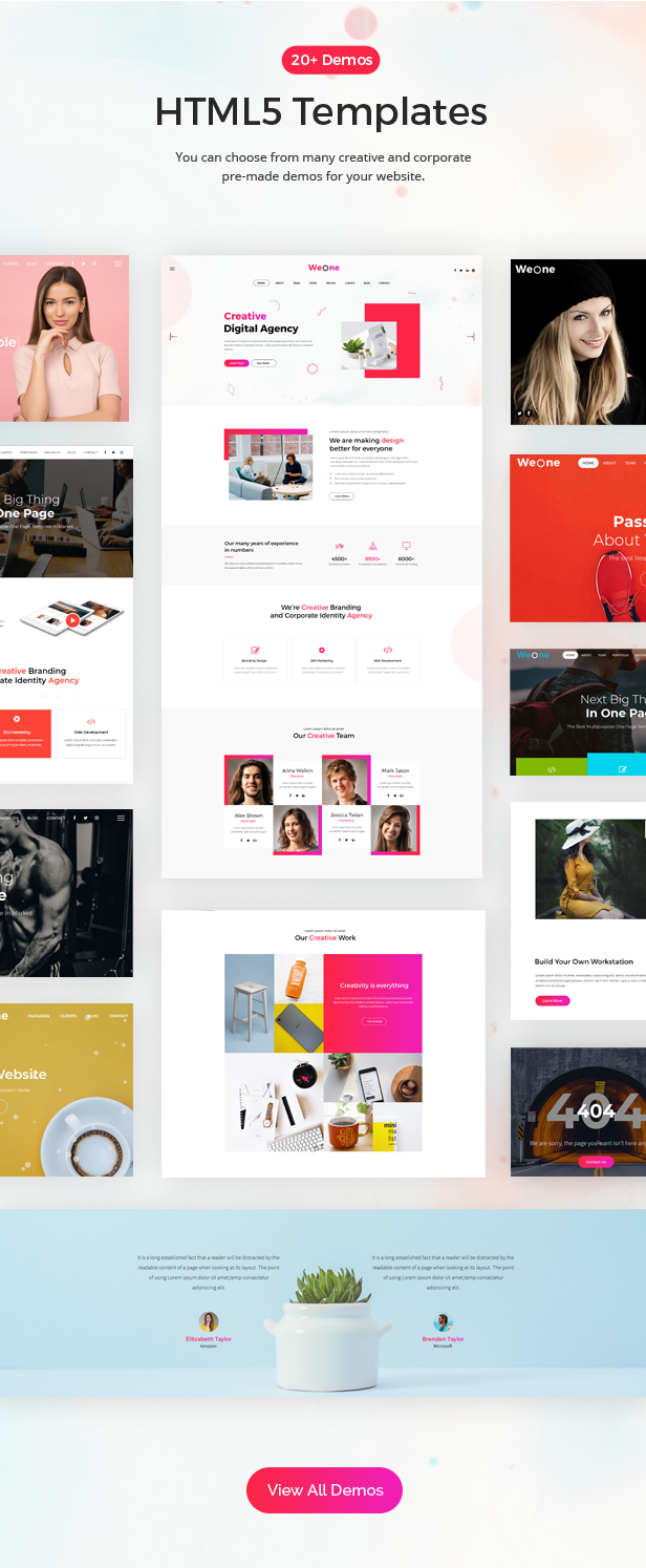 Weone - One Page Parallax HTML5