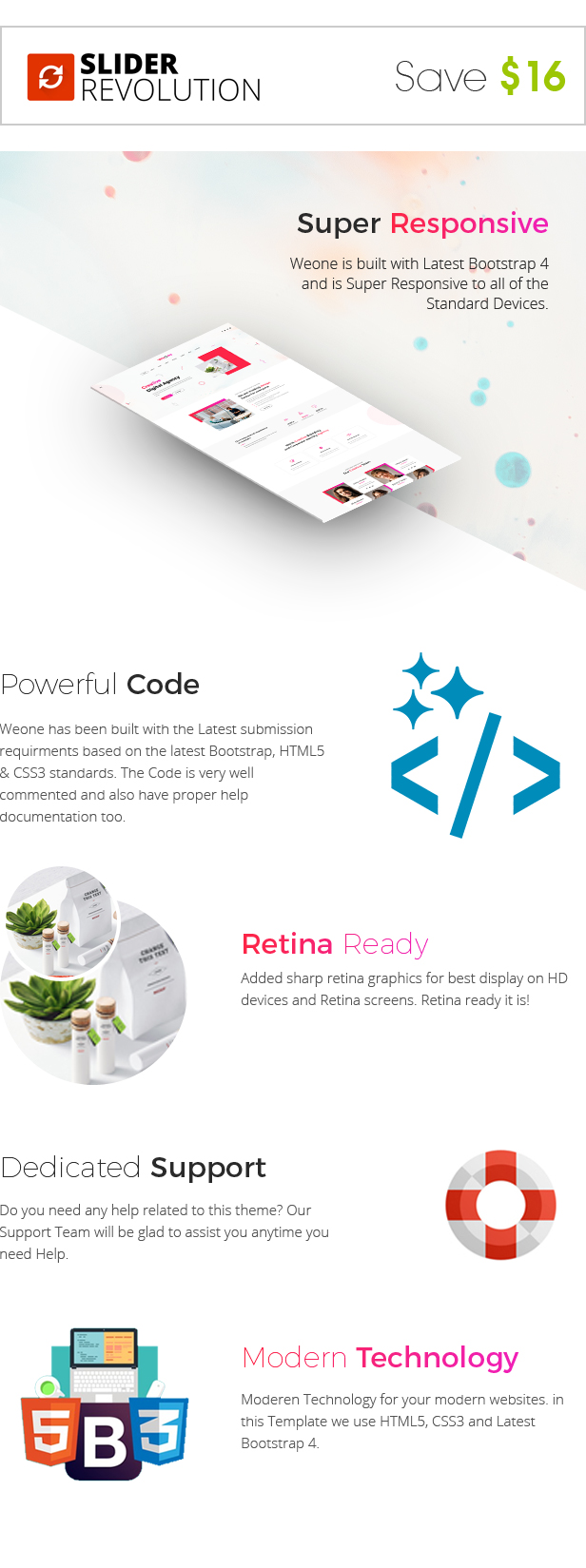 Weone - One Page Parallax HTML5