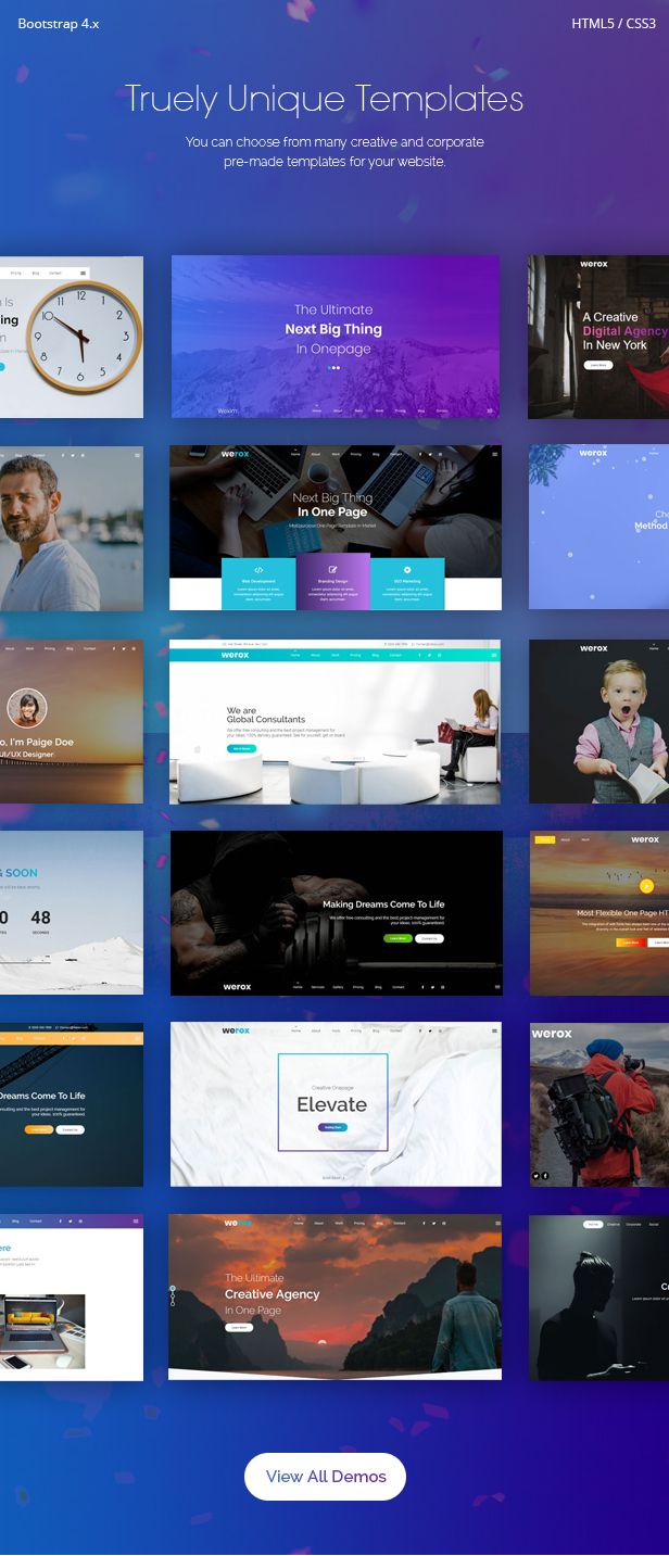 Werox - One Page Parallax Template
