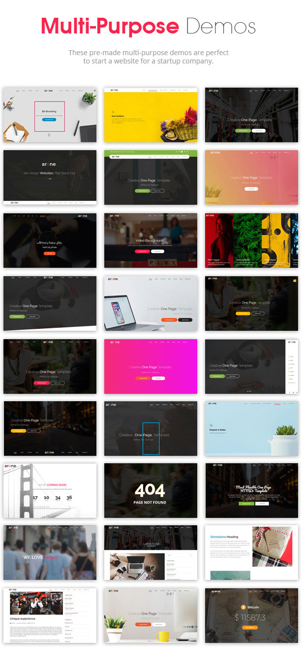 Arone - One Page Parallax