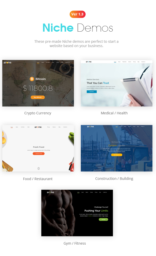 Arone - One Page Parallax